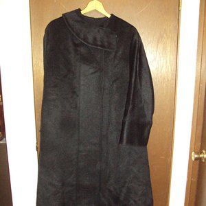 Vintage Cowl Neck Black Coat Chatsworth by Lurie and Saunders Styled at Bonds by